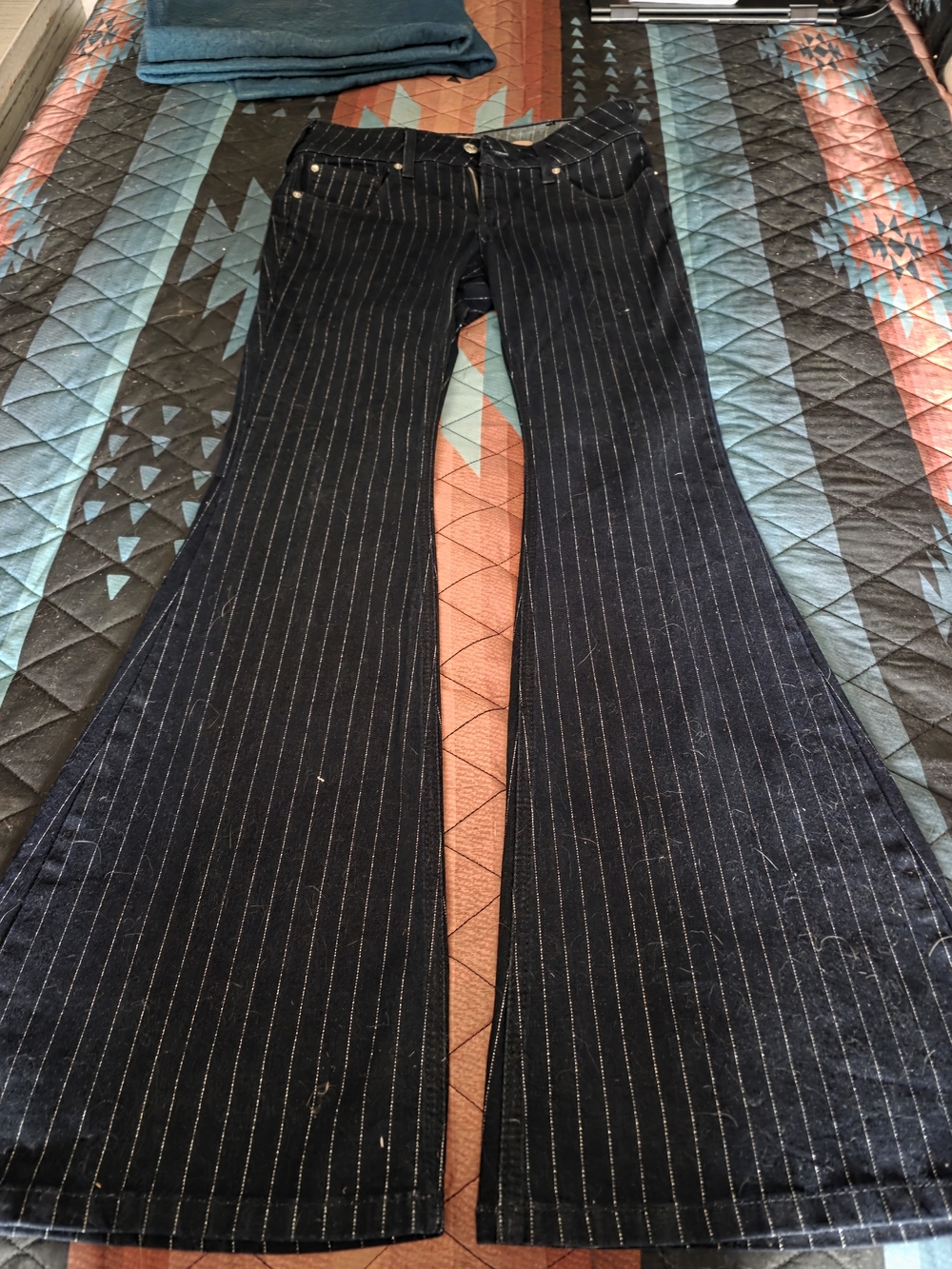 Ariat Navy Pinstripe Jeans. NWT